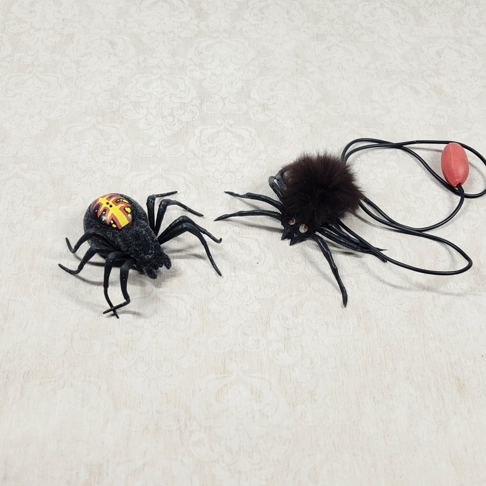 Running Tarantula Spider And Furry Jumping Spider Toy Halloween Decor